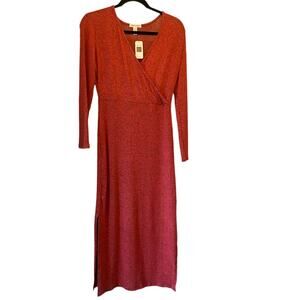 Womens Size Small Maternity Dress Casual Stretchy NEW Soft Red Midi Pullover